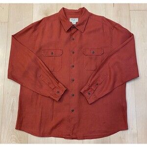 Eddie Bauer Mens 100% Linen Long Sleeve Button Up Shirt  XXL